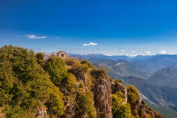 The Chapel of Saint-Michel de Cousson in the mountains near Digne les Bains