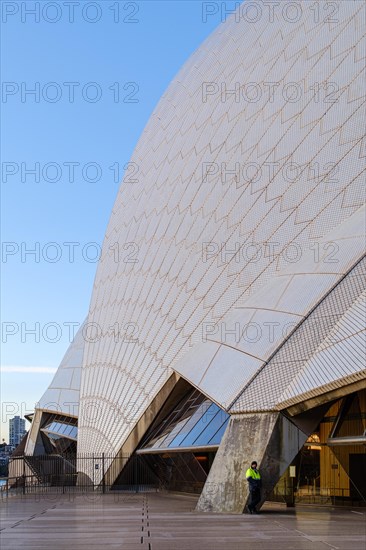 Security service in front of the Sydney Opera House
