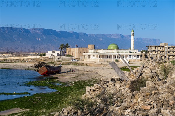 Old Dhow on the beach of Mirbat