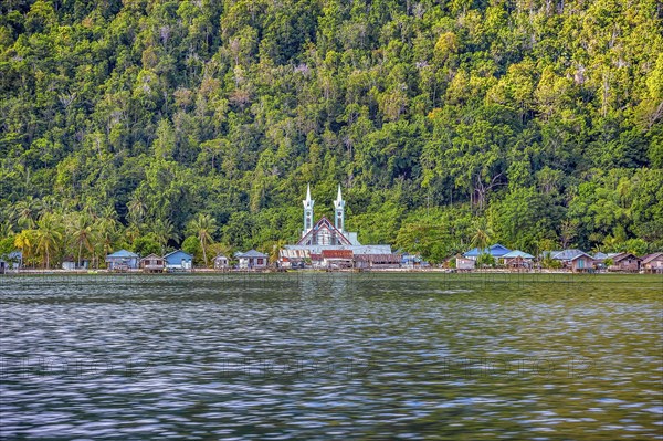 Village with church