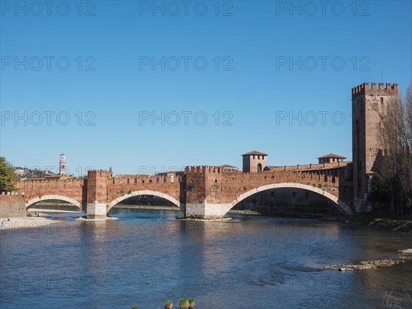 Castelvecchio Bridge aka Scaliger Bridge in Verona