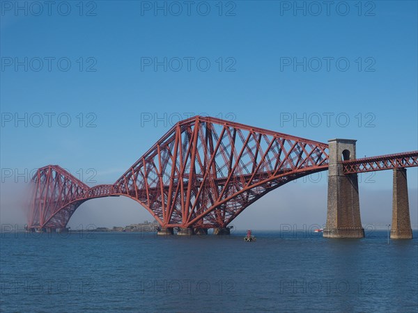 Forth Bridge over Firth of Forth in Edinburgh