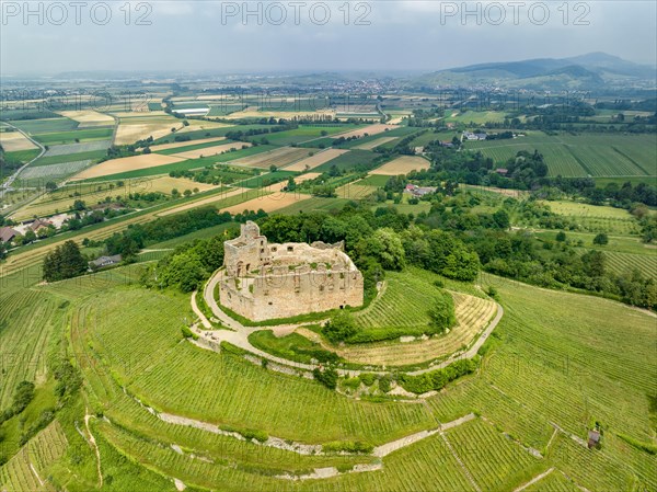 Aerial view of Staufen Castle