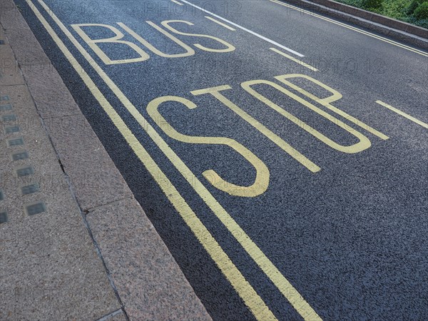 Bus stop sign