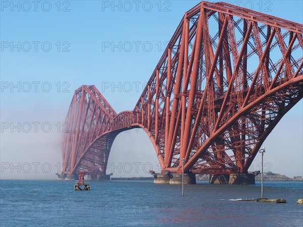 Forth Bridge over Firth of Forth in Edinburgh