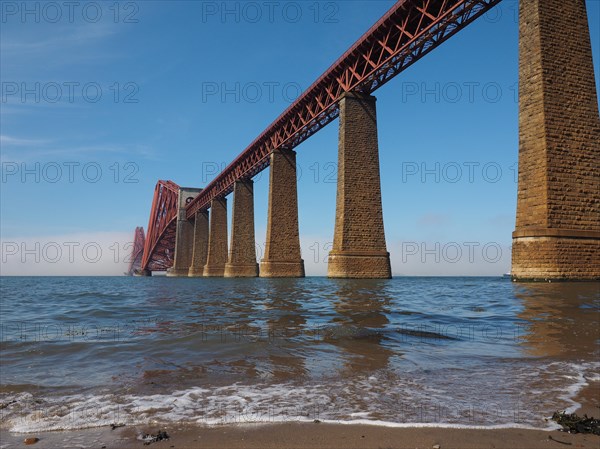 Forth Bridge over Firth of Forth in Edinburgh