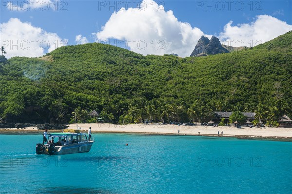 Little boat in the blue lagoon