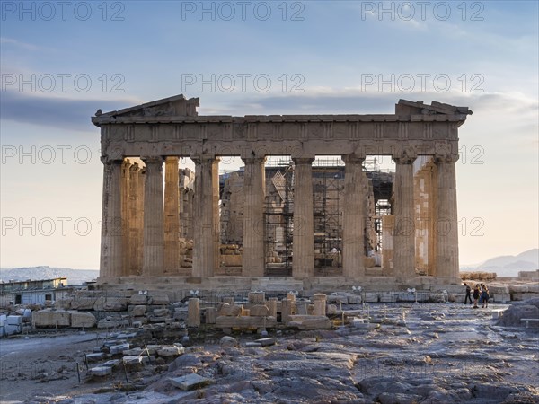 Frontal view of Parthenon on Acropolis