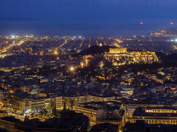 Panoramic view of Athens and Acropolis