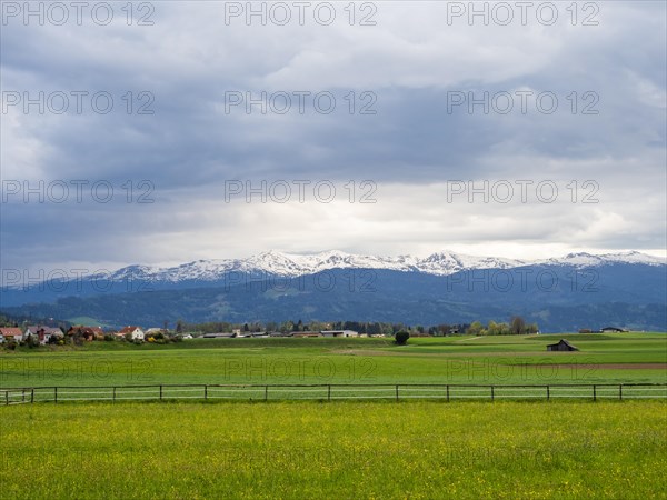 Snow-covered Alpine peaks