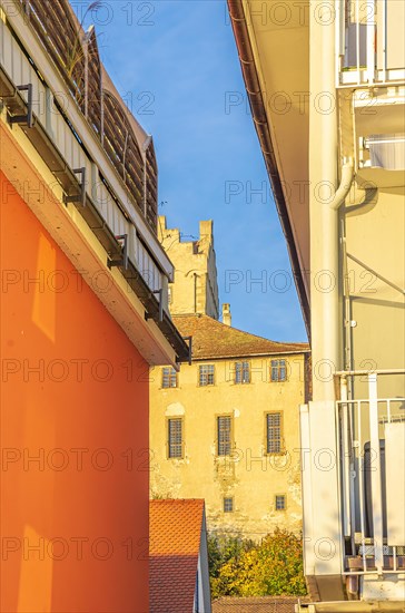 View through the narrow streets of the old town up to the Old Castle