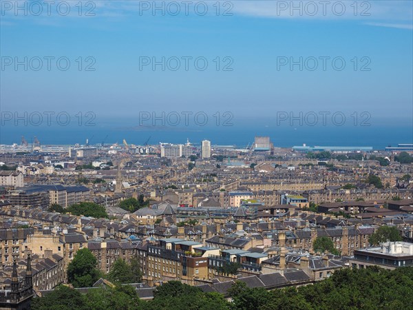 Aerial view of Edinburgh from Calton Hill