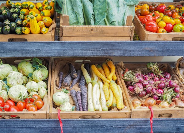 Vegetables market shelf