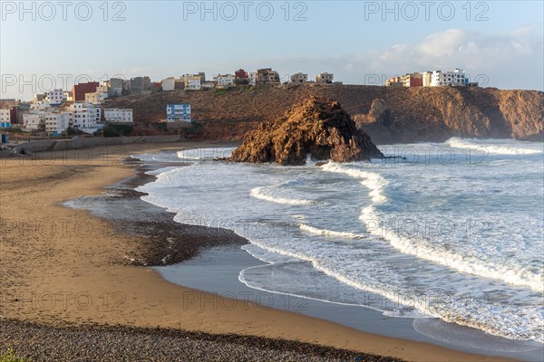 Beach and coastline in bay