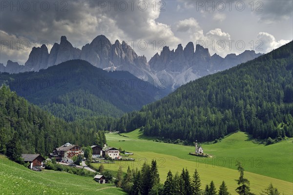 The chapel Sankt Johann at Val di Funes