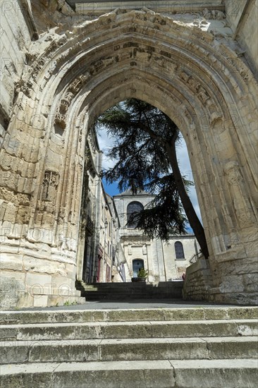 La Charite-sur-Loire. Gothic gates. Nievre department. Bourgogne-Franche-Comte. France