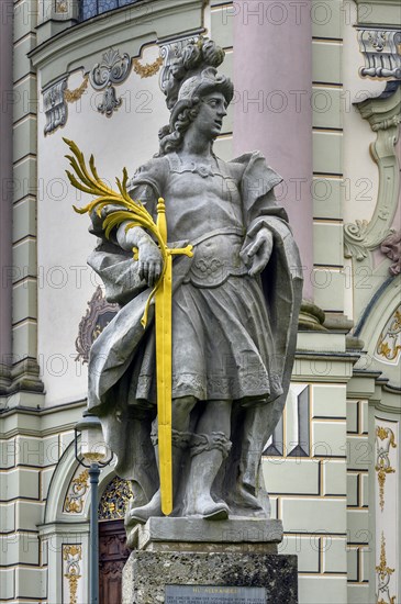 Statue of St. Alexander with sword