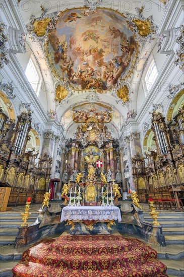 Main altar and ceiling frescoes