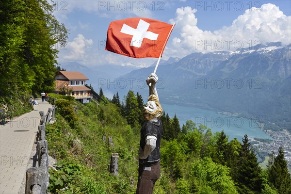 Sculpture Flag-waver Viewpoint Harder Kulm