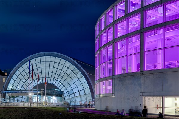 Festival of Lights Bielefeld civic hall illuminated Bielefeld Germany