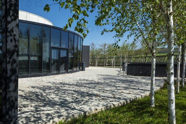 Alise-Sainte-Reine. Cotre d'Or department. The terraces of MuseoParc d'Alesia by Bernard Tschumi