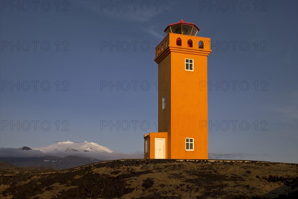 Svoertuloft Lighthouse with Snaefellsjoekull