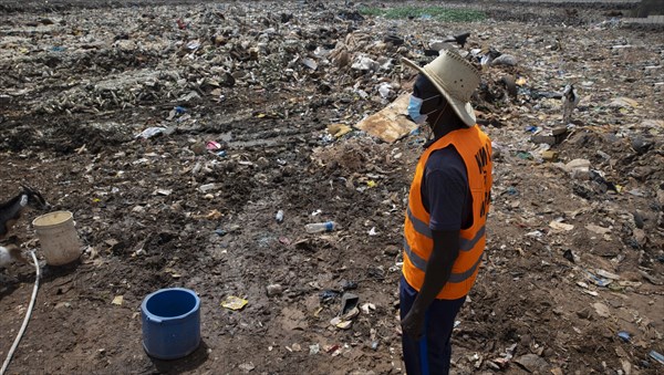 Wild rubbish dump in Africa