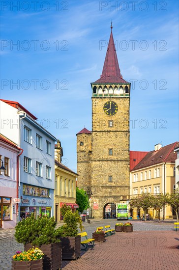 Townscape with view from the east of the Valdice Gate from 1568