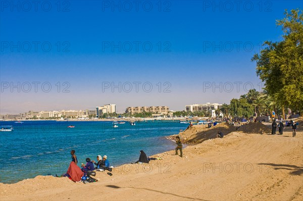 Bay at Aqaba with sand beach