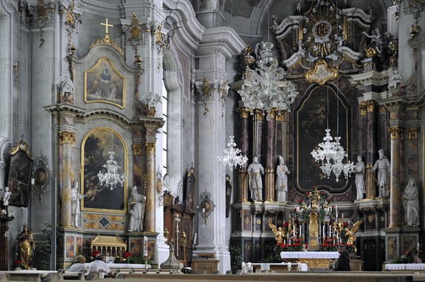 The late baroque parish church dedicated to Saint John the Baptist at Dobbiaco