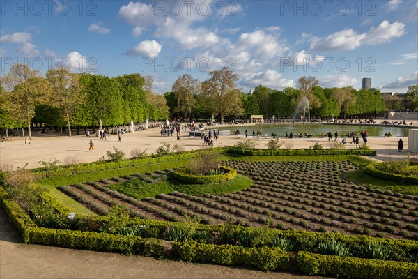 View over the Tuileries Garden Jardin des Tuileries