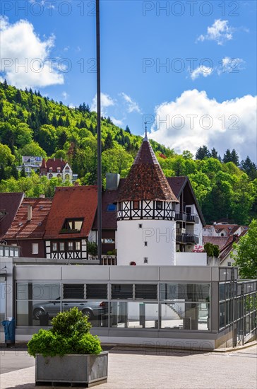 Inanimate townscape with citizen's tower