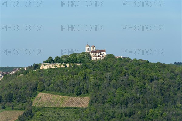 Vezelay labelled les Plus Beaux Villages de France. Unesco World heritage. Morvan regional natural park. Via Lemovicensis way to Santiago de Compostela. Yonne department. Bourgogne Franche Comte. France