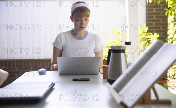 Home office in a conservatory