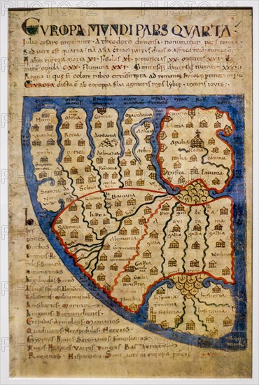 1120 European map from Liber Floridus