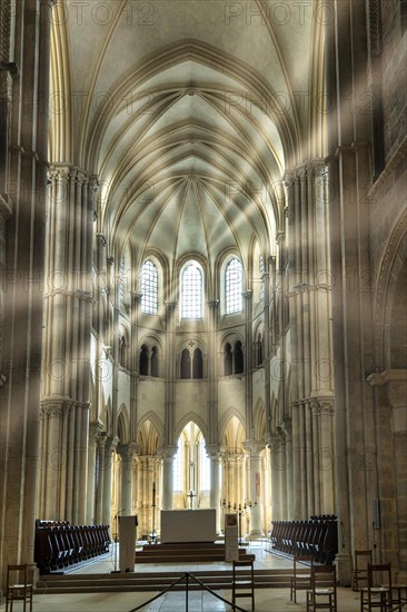 Vezelay labelled les Plus Beaux Villages de France. The nave