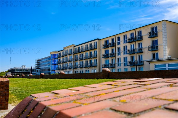 Holiday flats on the promenade on the North Sea island of Norderney
