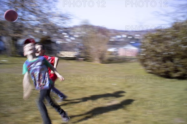 Topic: Children romping in the fresh air.