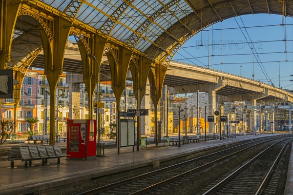 Train station and highway