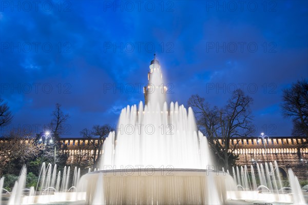 Sforza Castle and fountain