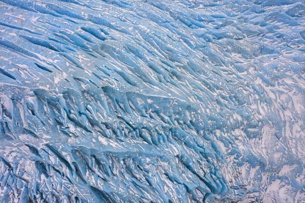 Crevasses in the glacier Falljoekull