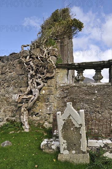 Gravestones in the graveyard of Cill Chriosd