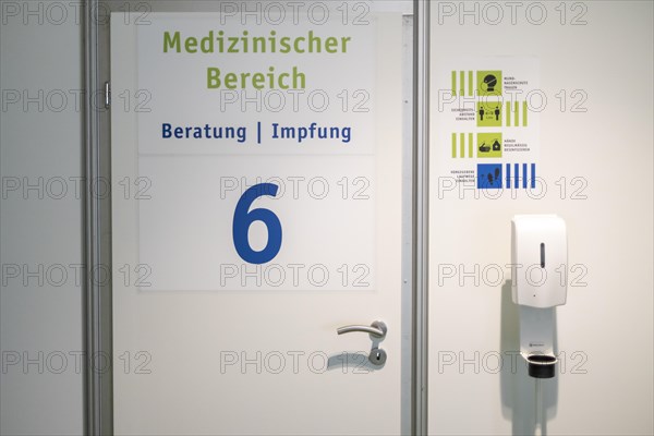 Consultation area in the vaccination centre Hagen