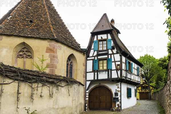 Medieval colourful half-timbered houses