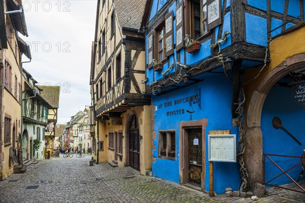 Medieval colourful half-timbered houses