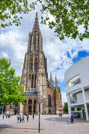 West view of the world-famous cathedral with the highest church tower in the world