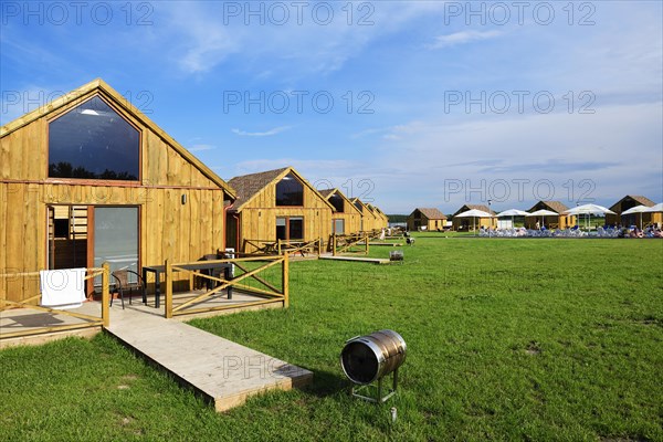 Camping site and log cabins