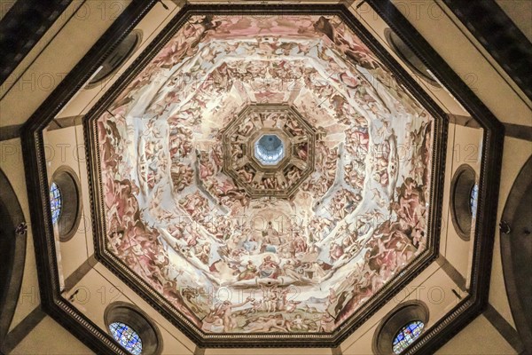 The Last Judgment painted by Giorgio Vasari and Federico Zuccari on the internal vault of the Dome in Florence