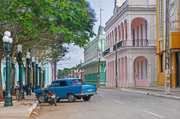 French 1960s classic Peugeot 404 in the city Ciego de Avila on the island Cuba