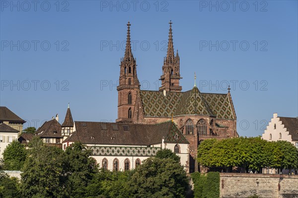 The Basel Minster and Minster Hill in Basel